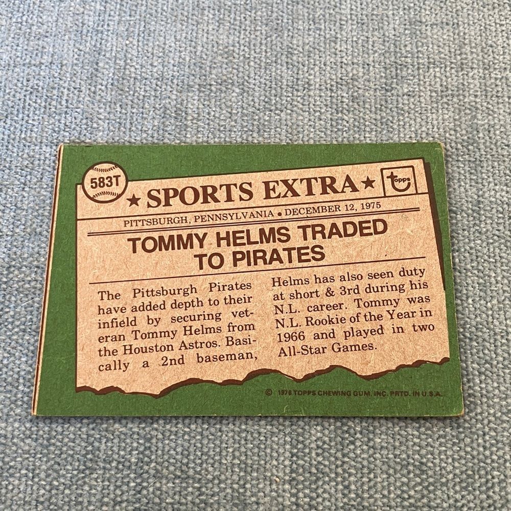 1976 Topps Pittsburgh Pirates Baseball Card Trading Card - Picture 2 of 2